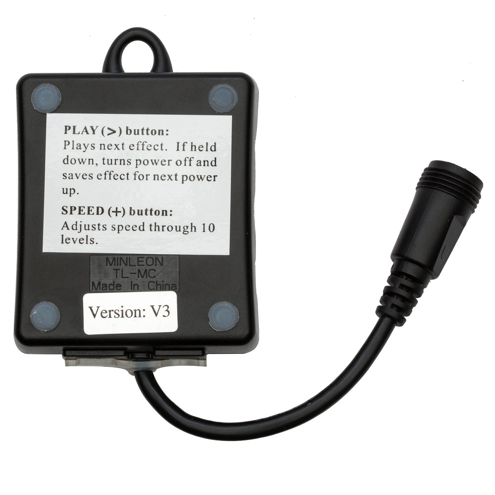 Vickerman Mini-Controller (V3) - an entry level controller capable of 'controlling' up to 500L on a single string but can 'operate' up to 5000L (10 drops of 500L strings each) when wired in parallel where each drop will display the same thing comes wi