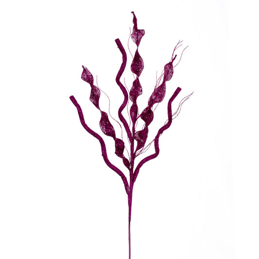 Vickerman 34" Fuchsia Multi Spiral Glitter Spray 4 per bag.