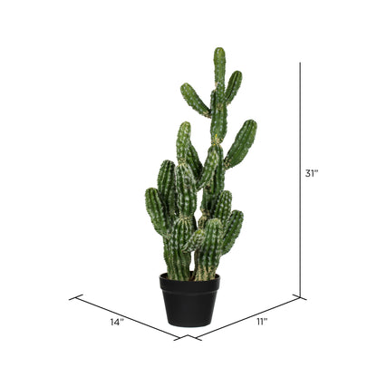 Vickerman 31" Artificial Green Potted Cactus.