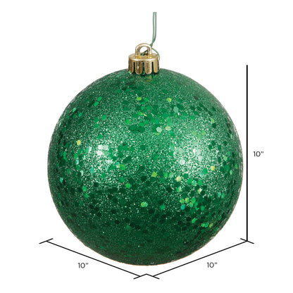 Vickerman 10" Green Sequin Ball Ornament