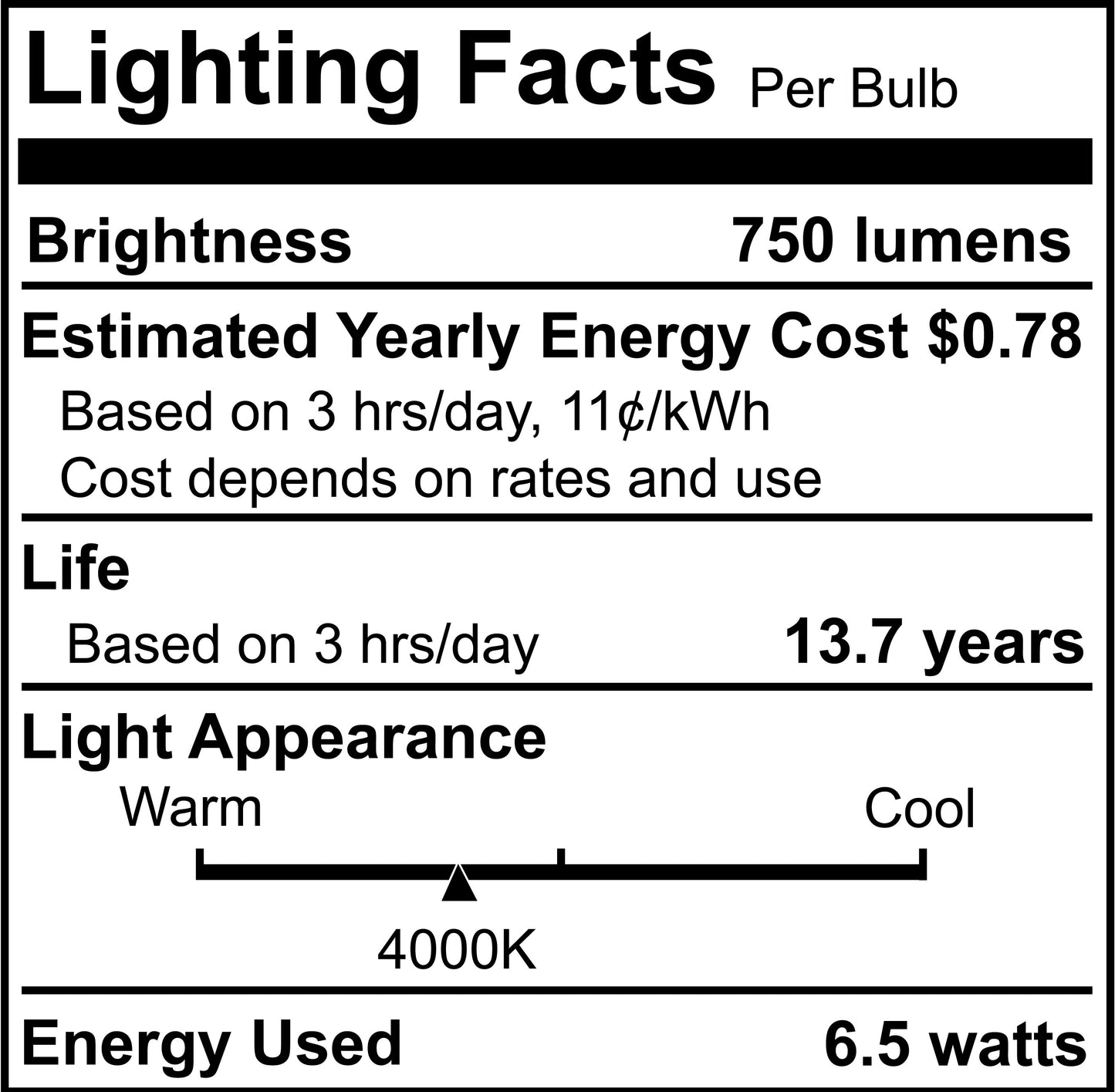 Bulbrite 6.5W LED LIGHT BULB B11 4000K FILAMENT E12 CANDELABRA BASE, CLEAR FINISH, DIMMABLE, 4PK