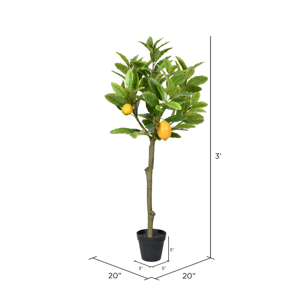 Vickerman 3' Artificial Potted Lemon Tree.