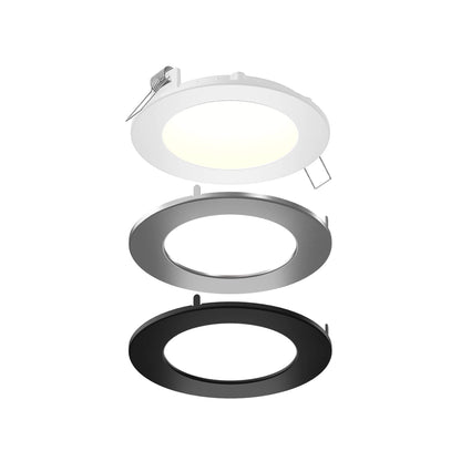 DALS 4-6 Inch Round/Square Panel Light With Interchangeable Trims | CCT Selectable | Dimmable Pot Light with Junction Box/Driver | Wet Rated | ETL Certified