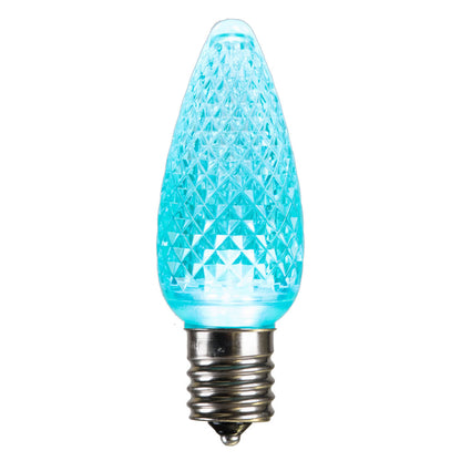 Vickerman C9 LED Teal Faceted Replacement Bulb package of 25