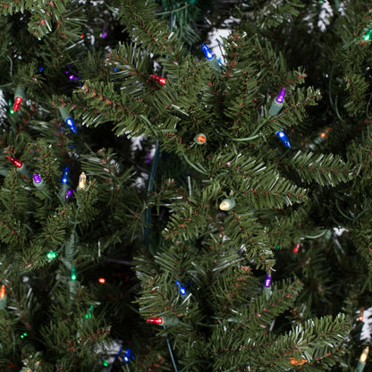 Vickerman 7.5' x 45" Slim Natural Fraser Fir Artificial Christmas Tree Multi-colored Dura-Lit LED lights