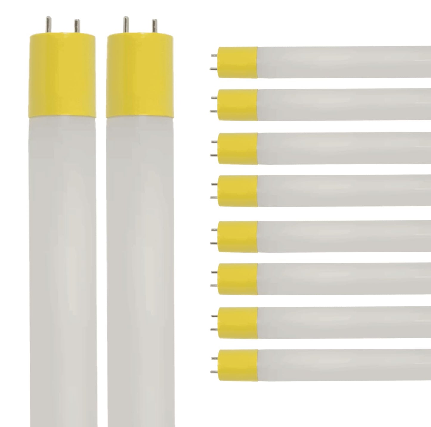 Damar- 4Ft T8 LED Fluorescent Retrofit Tube Light Bulb Direct Replacement Emergency Ballast Compatible 17W 2200 Lumen 6500K Daylight G13 Bi-Pin Base 220? Beam Angle 120-277V Pack of 10- for Garage
