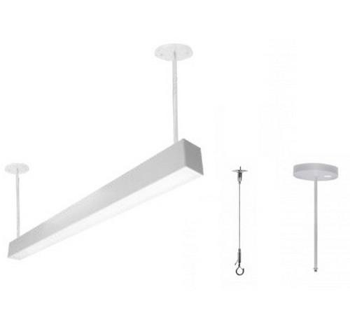 Westgate Suspended Lighting Rod System 18In, Commercial Indoor Lighting, White Finish