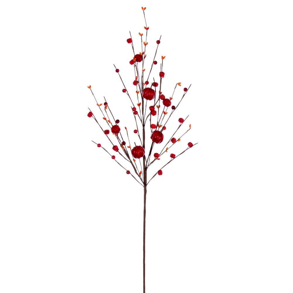Vickerman 32" Red Artificial Pumpkin Berry Spray 3 per bag.