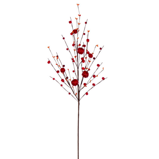 Vickerman 32" Red Artificial Pumpkin Berry Spray 3 per bag.