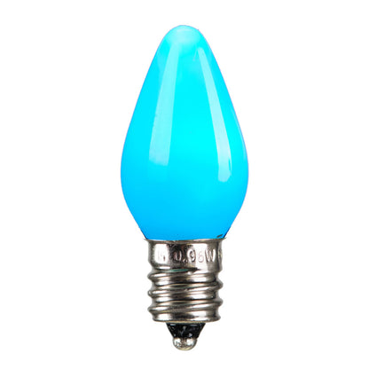 Vickerman C7 Ceramic LED Teal Twinkle Bulb  Nickel Base 120V .6 Watts 25 Bulbs per Pack