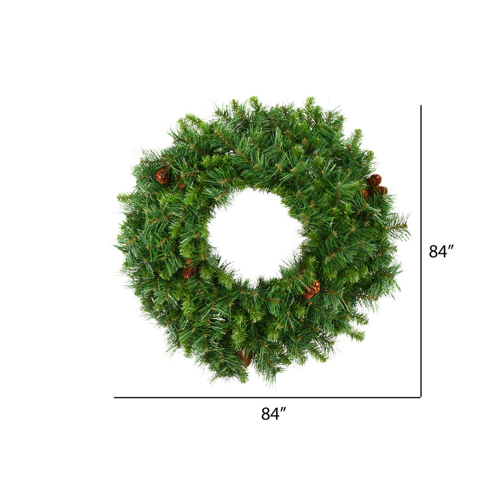 Vickerman 84" Cheyenne Pine Artificial Christmas Wreath Unlit