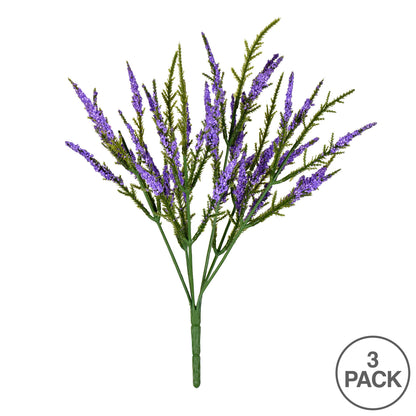 Vickerman 13" Artificial Purple Blazing Star Bush Pack of 3.