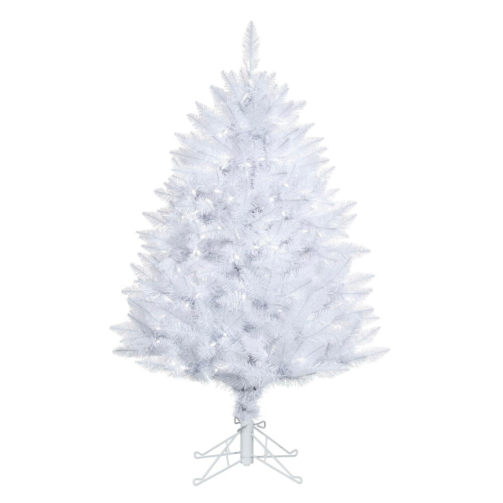 Vickerman 4.5' Sparkle White Spruce Artificial Christmas Tree Pure White LED Lights