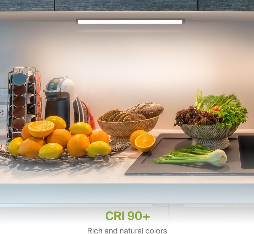 ASD Lighting LED Under Cabinet Bullnose 24" 12W 120V Dimmable CCT Selectable 3000/4000/5000K Hardwired, On/Off Switch, Oil Rubbed Bronze ETL Energy Star