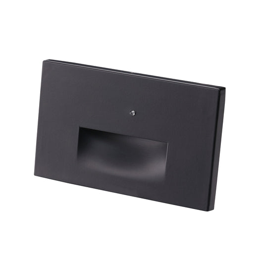 ASD Lighting LED Step Light Horizontal 3W 120V CCT Selectable 3000/4000/5000K with Motion Sensor Black ETL