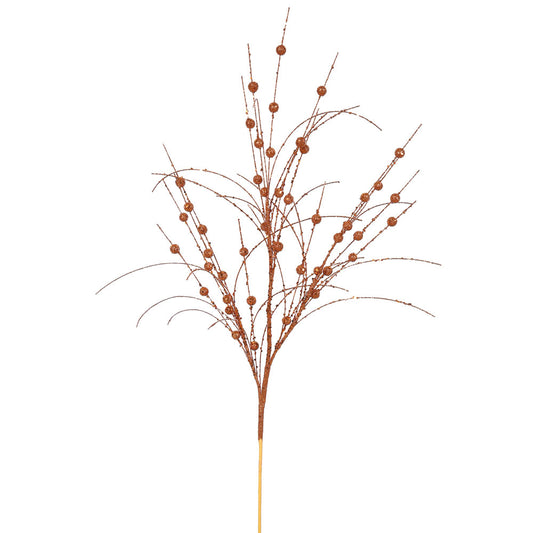 Vickerman 35" Copper Glitter Berry Artificial Christmas Spray. Includes 6 sprays per pack.
