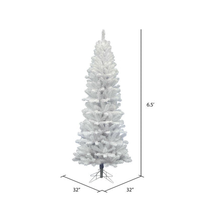 Vickerman 6.5' White Salem Pencil Pine Artificial Christmas Tree Unlit