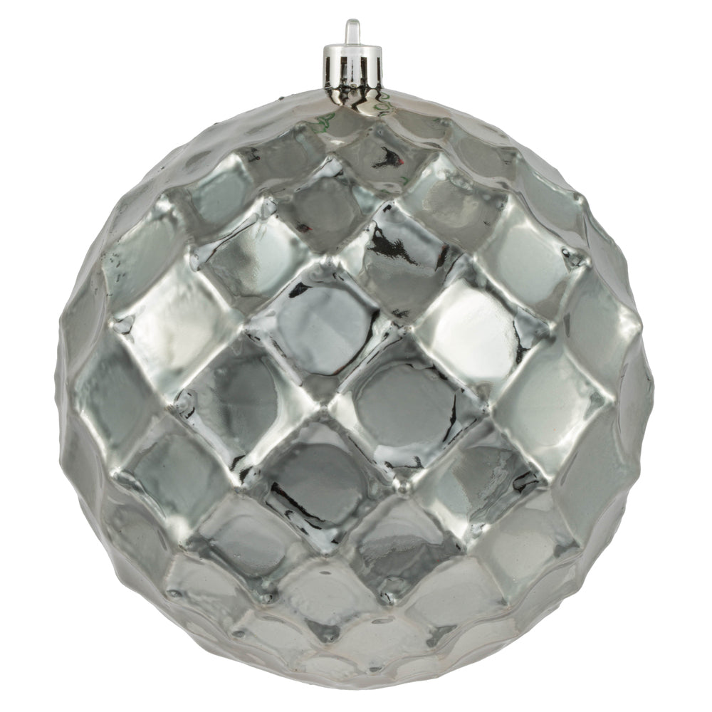 Vickerman 4.75" Limestone Shiny Diamond Bauble 4Bg