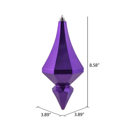 Vickerman 8" Purple Candy Finish Diamond Finial Ornament Pack of 2