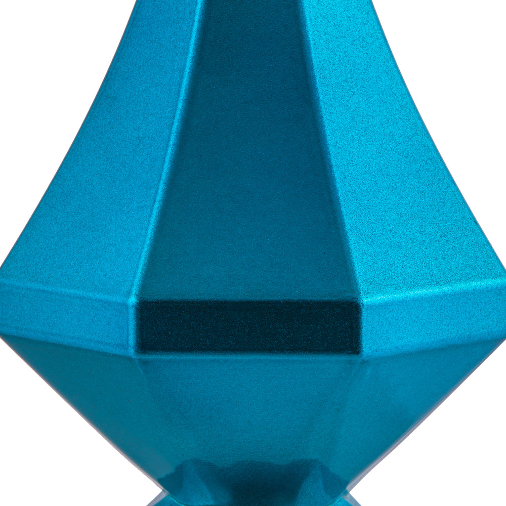 Vickerman 8" Turquoise Candy Finish Diamond Finial Ornament Pack of 2