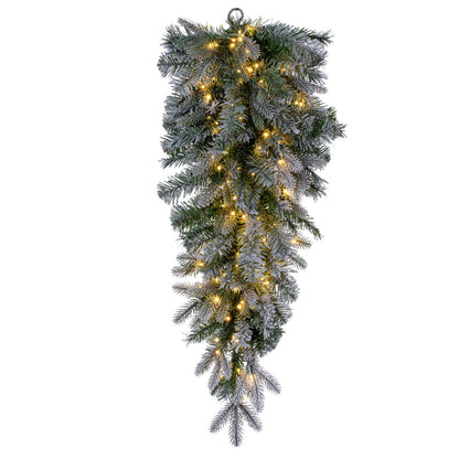Vickerman 36" Frosted Douglas Fir Artificial Pre-Lit Warm White 3mm Low Voltage LED Wide Angle Lights.