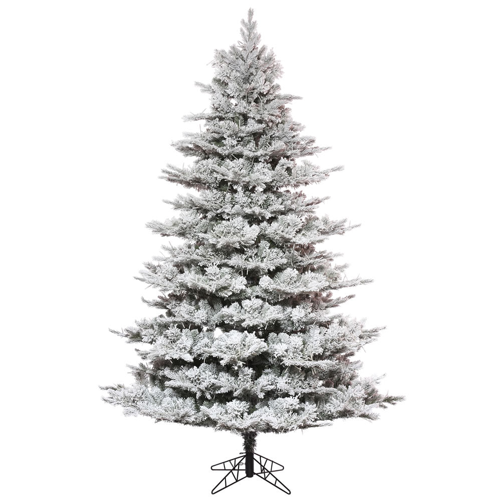 Vickerman 7.5' x 60" Flocked Kiana Artificial Christmas Tree Unlit