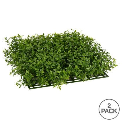 Vickerman 11" Artificial Green UV Coated Mini Leaf Matt Pack of 2