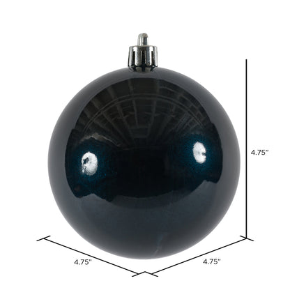 Vickerman 4.75" Midnight Blue Candy Ball Ornament 4 per Bag