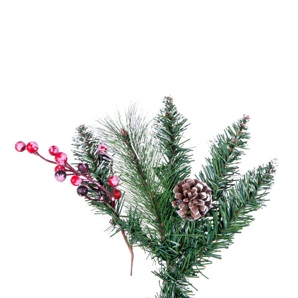 Vickerman 4.5' Snow Tipped Pine and Berry Artificial Christmas Tree Unlit