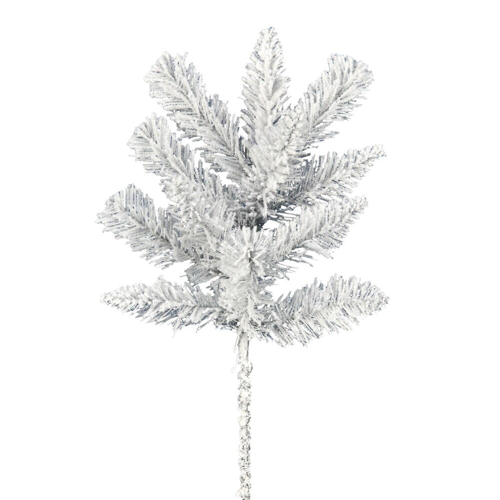 Vickerman 18" Frosted Silver Artificial Christmas Spray. Includes 6 sprays per pack.