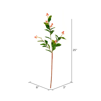 Vickerman 25" Artificial Green Scimmia Leaf with Flower Spray. Includes 6 sprays per pack.