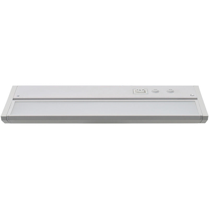 Westgate 12In Adj. Head Under Cab. 3Cct + 9 RGB Modes, Push-Button Control, Cords Incl., White, Undercabinet Lighting, 5W, 275 Lumens, 30K/40K/50K + RGB, White Finish None