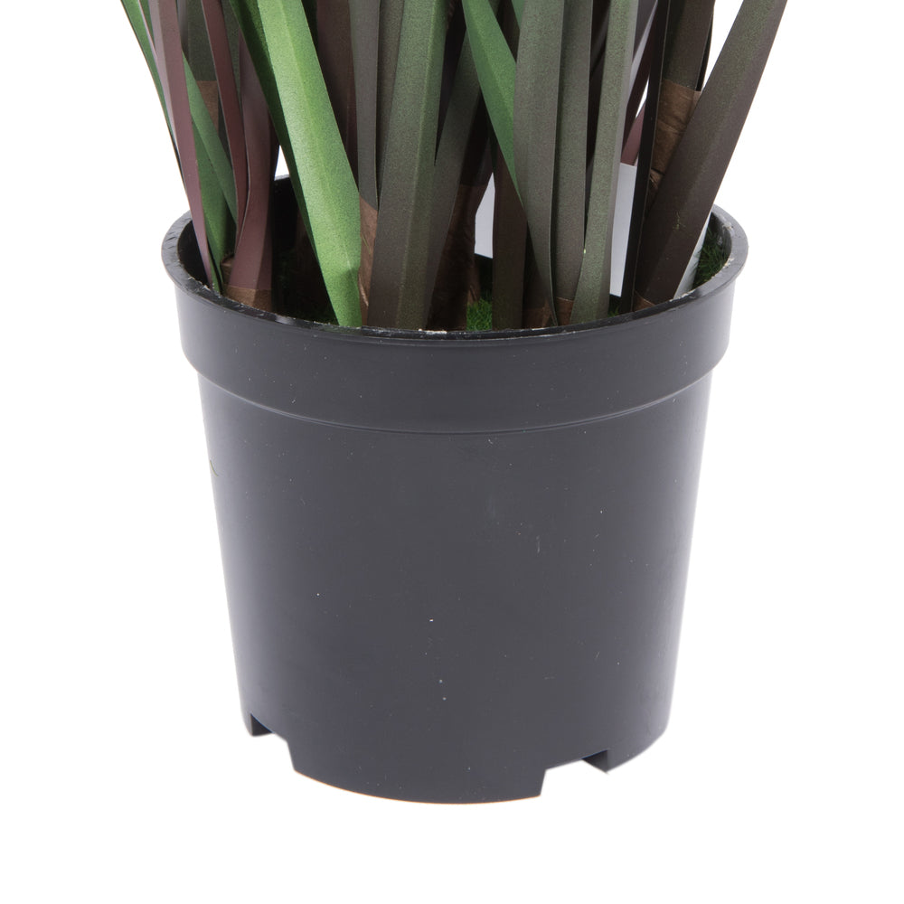Vickerman 24" Artificial Potted Green Grass and Eucalyptus.