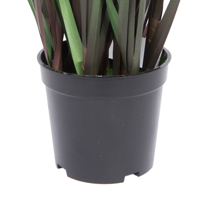 Vickerman 24" Artificial Potted Green Grass and Eucalyptus.