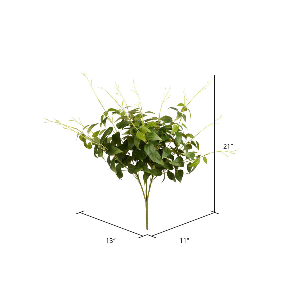 Vickerman 21" Artificial Green Clematis Spray. Includes 3 sprays per pack.