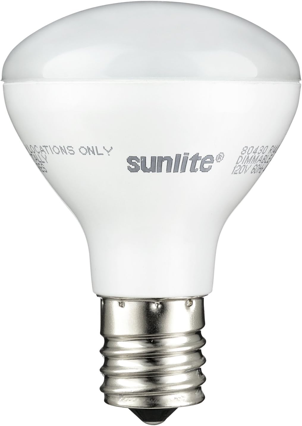 Sunlite 80425-SU LED R14 Mini Reflector Floodlight Bulb 4 Watts (25W Equivalent), 250 Lumens, Intermediate (E17) Base, Dimmable, ETL Listed, 30K- Warm White, 1 Pack