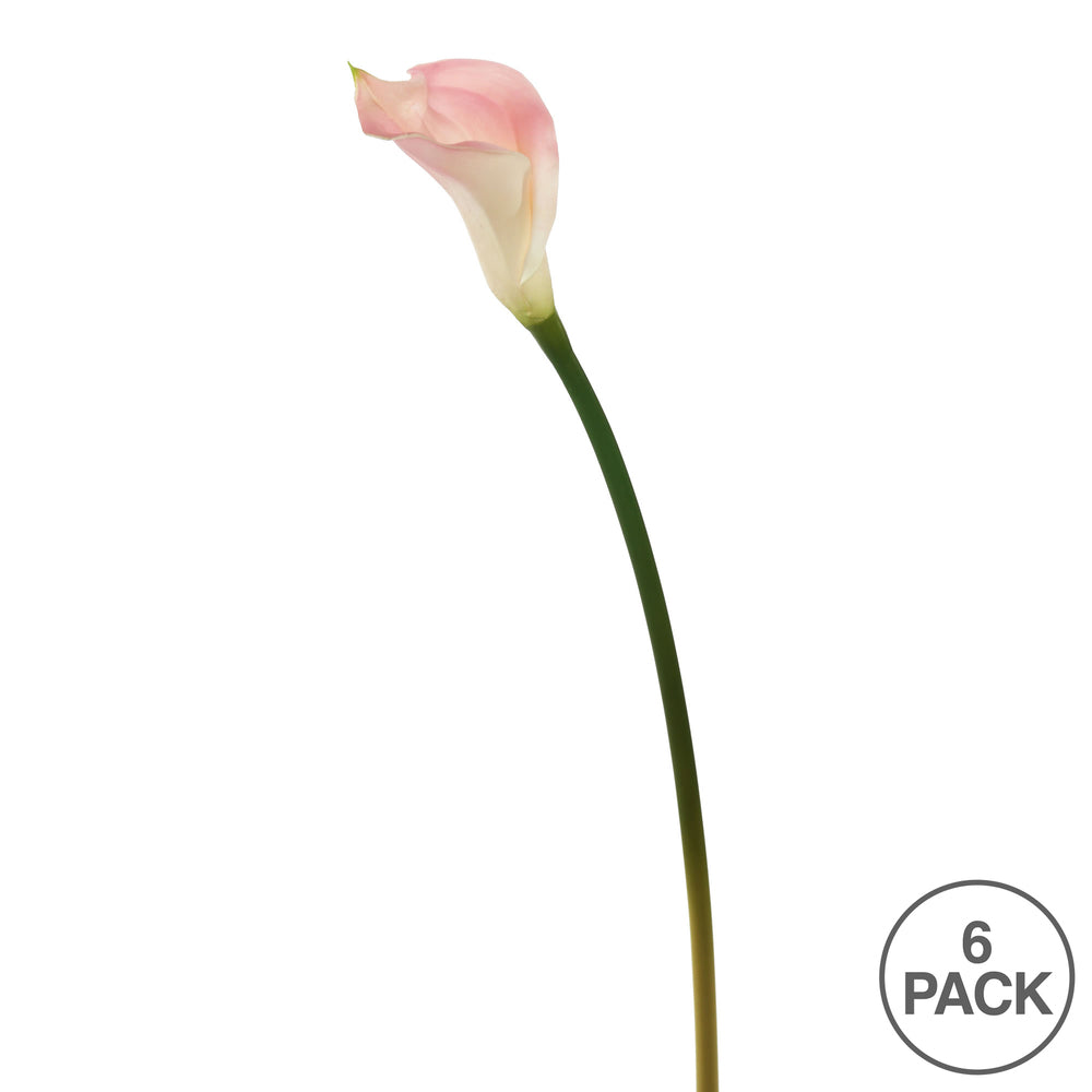 Vickerman 26'' Artificial Pink Calla Lily Stem 6 per Bag