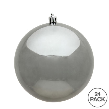 Vickerman 2.4" Pewter Shiny Ball Ornament 24 per Bag