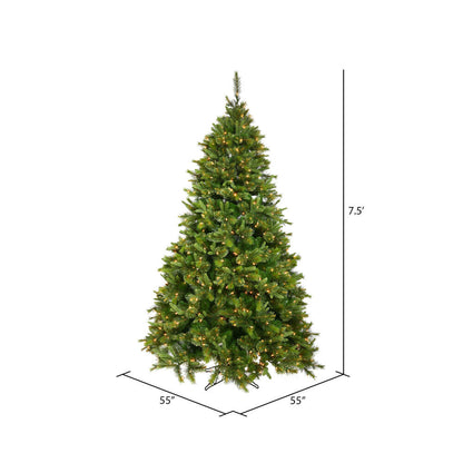 Vickerman 7.5' Cashmere Pine Artificial Christmas Tree Clear Dura-Lit® Lights