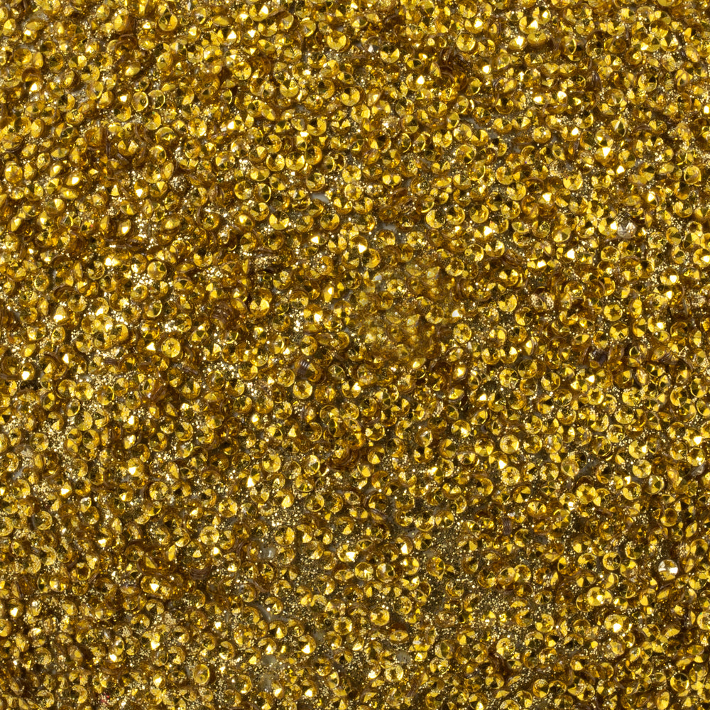 Vickerman 8" Gold Beaded Ball Ornament 2 per Bag