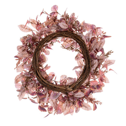 Vickerman 22" Dusty Rose Artificial Fall Eucalyptus and Berry Wreath