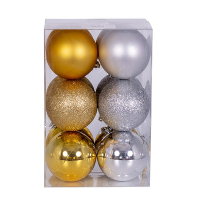 Vickerman 3" Gold and Silver Ornament Assortment 12 per box.