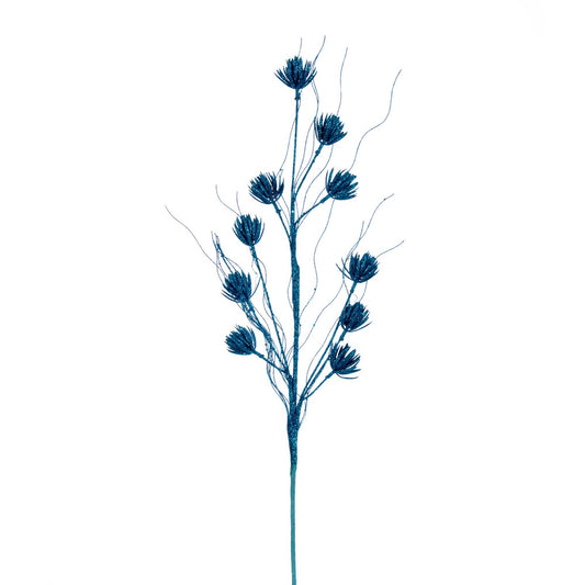 Vickerman 30" Turquoise Mini Flower Glitter Spray 6 per bag.