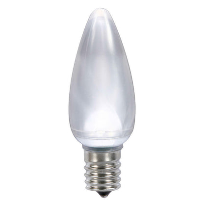 Vickerman C9 Satin LED Cool White Bulb with Nickel Base  130V .45 watts 5 diodes 25Pcs/Poly bag UL and CSA Approved package of 25