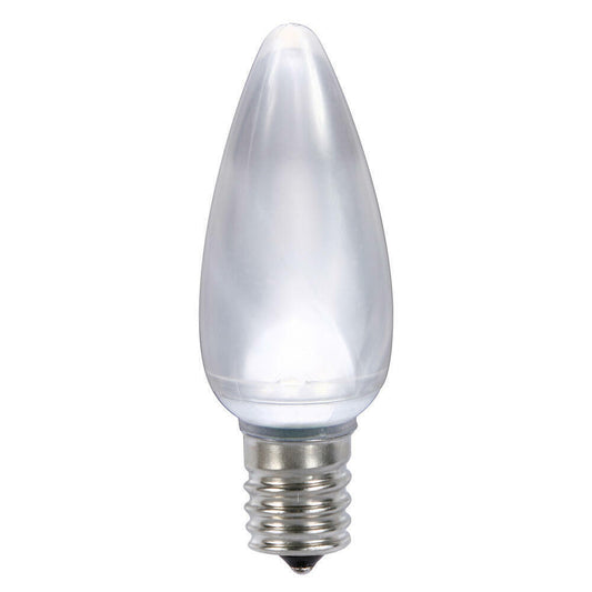 Vickerman C9 Satin LED Cool White Bulb with Nickel Base  130V .45 watts 5 diodes 25Pcs/Poly bag UL and CSA Approved package of 25