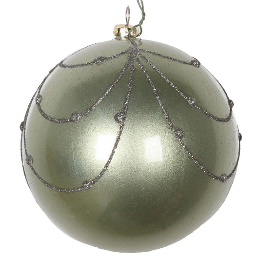 Vickerman 4" Wrought Iron Candy Finish Curtain Ornament with Glitter Accents 4 per Bag