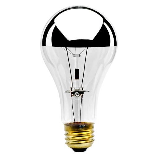 BULBRITE INCANDESCENT A21 MEDIUM SCREW (E26) 100W DIMMABLE LIGHT BULB 2700K/WARM WHITE HALF MIRROR 8PK (712110)