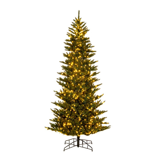 Vickerman 7.5' x 45" Natural Slim Fraser Fir Tree 3mm LED Color Changing Lights.