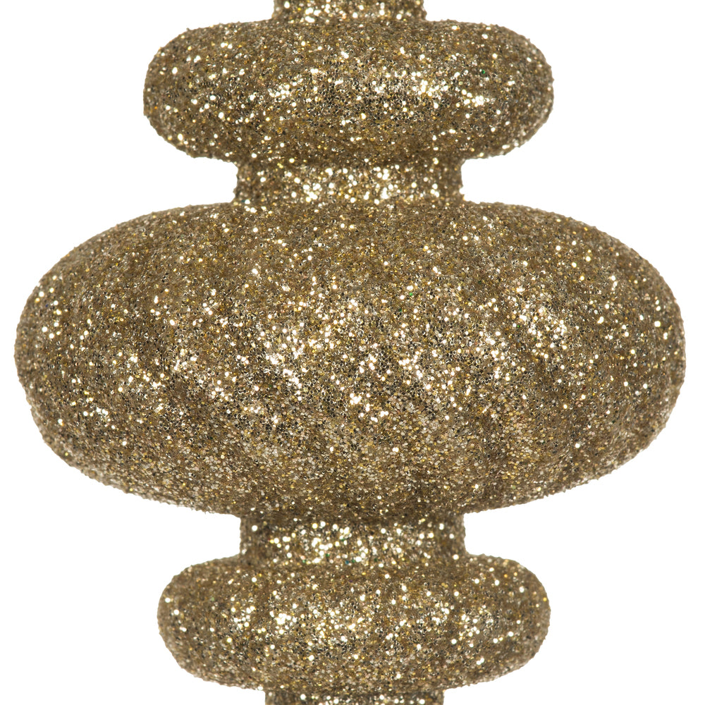 Vickerman 4" Champagne 4-Finish Finial Ornament 8 per Box
