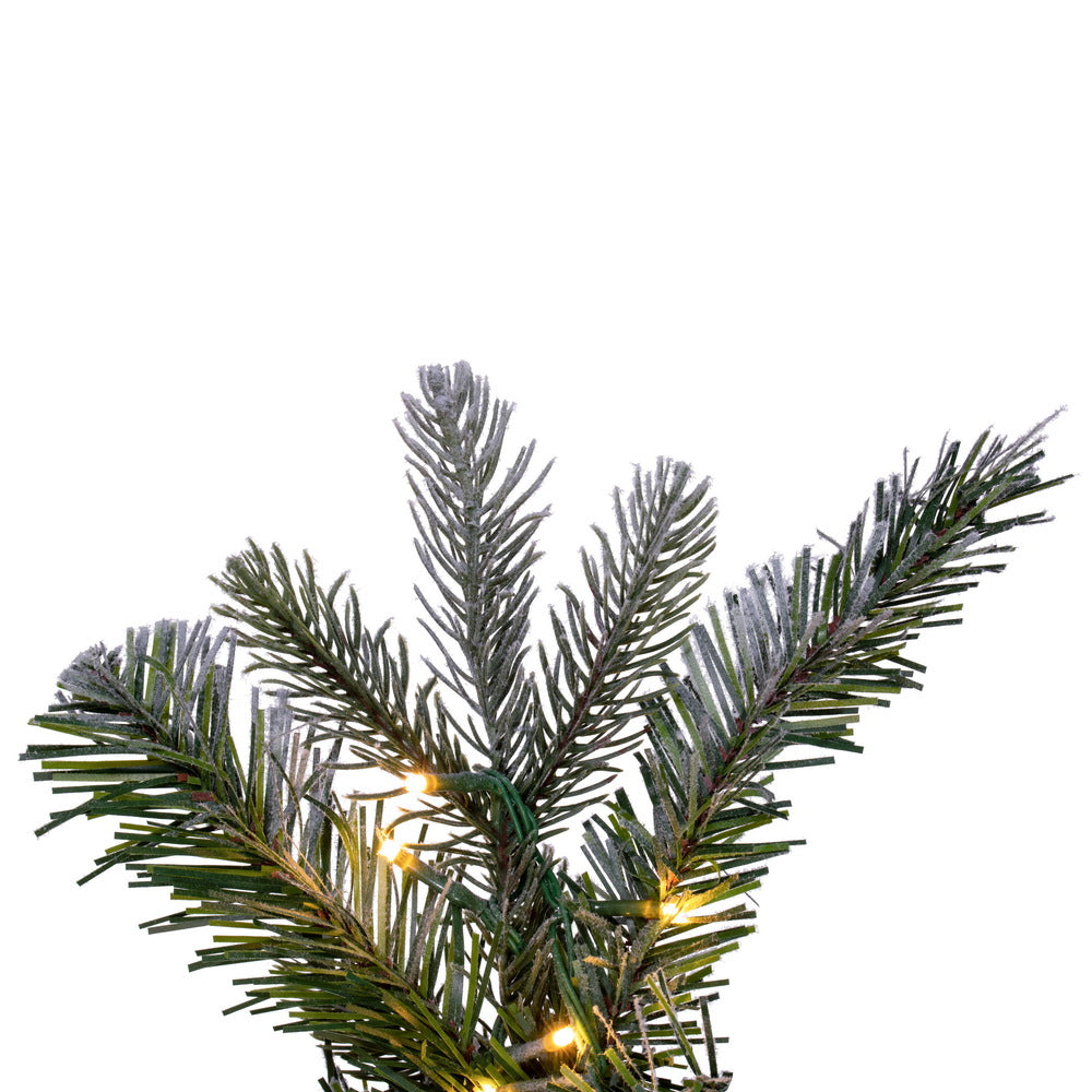 Vickerman 48" Frosted Douglas Fir Artificial Teardrop with Warm White LED Lights.